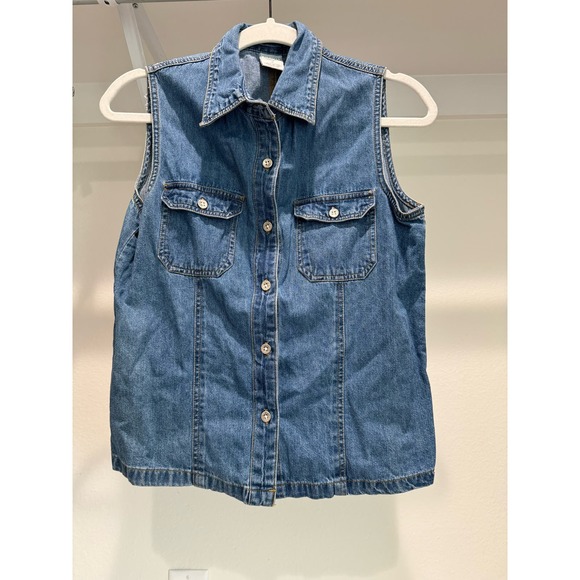 Vintage Old‎ Navy Denim Vest Size Small - Picture 1 of 3